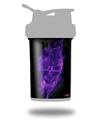 Skin Decal Wrap works with Blender Bottle ProStak 22oz Flaming Fire Skull Purple (BOTTLE NOT INCLUDED)