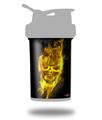 Skin Decal Wrap works with Blender Bottle ProStak 22oz Flaming Fire Skull Yellow (BOTTLE NOT INCLUDED)