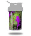 Skin Decal Wrap works with Blender Bottle ProStak 22oz Halftone Splatter Hot Pink Green (BOTTLE NOT INCLUDED)