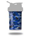 Skin Decal Wrap works with Blender Bottle ProStak 22oz HEX Mesh Camo 01 Blue Bright (BOTTLE NOT INCLUDED)