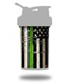 Skin Decal Wrap works with Blender Bottle ProStak 22oz Painted Faded and Cracked Green Line USA American Flag (BOTTLE NOT INCLUDED)