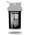 Skin Decal Wrap works with Blender Bottle ProStak 22oz Brushed USA American Flag I Stand (BOTTLE NOT INCLUDED)