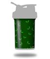 Skin Decal Wrap works with Blender Bottle ProStak 22oz Christmas Holly Leaves on Green (BOTTLE NOT INCLUDED)