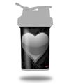 Skin Decal Wrap works with Blender Bottle ProStak 22oz Glass Heart Grunge Gray (BOTTLE NOT INCLUDED)