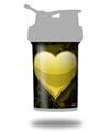 Skin Decal Wrap works with Blender Bottle ProStak 22oz Glass Heart Grunge Yellow (BOTTLE NOT INCLUDED)