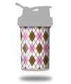 Skin Decal Wrap works with Blender Bottle ProStak 22oz Argyle Pink and Brown (BOTTLE NOT INCLUDED)