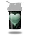 Skin Decal Wrap works with Blender Bottle ProStak 22oz Glass Heart Grunge Seafoam Green (BOTTLE NOT INCLUDED)