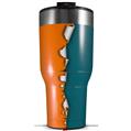 Skin Wrap Decal for 2017 RTIC Tumblers 40oz Ripped Colors Orange Seafoam Green (TUMBLER NOT INCLUDED)
