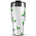Skin Wrap Decal for 2017 RTIC Tumblers 40oz Christmas Holly Leaves on White (TUMBLER NOT INCLUDED)