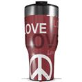 Skin Wrap Decal for 2017 RTIC Tumblers 40oz Love and Peace Pink (TUMBLER NOT INCLUDED)
