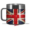 Skin Decal Wrap for Yeti Coffee Mug 14oz Painted Faded and Cracked Union Jack British Flag - 14 oz CUP NOT INCLUDED by WraptorSkinz