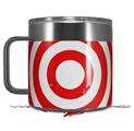 Skin Decal Wrap for Yeti Coffee Mug 14oz Bullseye Red and White - 14 oz CUP NOT INCLUDED by WraptorSkinz