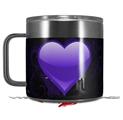 Skin Decal Wrap for Yeti Coffee Mug 14oz Glass Heart Grunge Purple - 14 oz CUP NOT INCLUDED by WraptorSkinz
