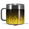 Skin Decal Wrap for Yeti Coffee Mug 14oz Fire Yellow - 14 oz CUP NOT INCLUDED by WraptorSkinz