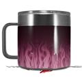 Skin Decal Wrap for Yeti Coffee Mug 14oz Fire Pink - 14 oz CUP NOT INCLUDED by WraptorSkinz