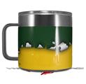 Skin Decal Wrap for Yeti Coffee Mug 14oz Ripped Colors Green Yellow - 14 oz CUP NOT INCLUDED by WraptorSkinz
