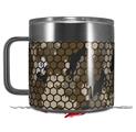 Skin Decal Wrap for Yeti Coffee Mug 14oz HEX Mesh Camo 01 Brown - 14 oz CUP NOT INCLUDED by WraptorSkinz