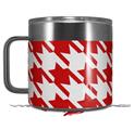 Skin Decal Wrap for Yeti Coffee Mug 14oz Houndstooth Red - 14 oz CUP NOT INCLUDED by WraptorSkinz