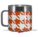Skin Decal Wrap for Yeti Coffee Mug 14oz Houndstooth Burnt Orange - 14 oz CUP NOT INCLUDED by WraptorSkinz