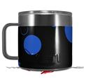 Skin Decal Wrap for Yeti Coffee Mug 14oz Lots of Dots Blue on Black - 14 oz CUP NOT INCLUDED by WraptorSkinz