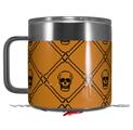 Skin Decal Wrap for Yeti Coffee Mug 14oz Halloween Skull and Bones - 14 oz CUP NOT INCLUDED by WraptorSkinz