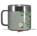 Skin Decal Wrap for Yeti Coffee Mug 14oz Victorian Design Green - 14 oz CUP NOT INCLUDED by WraptorSkinz