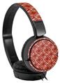 Decal style Skin Wrap for Sony MDR ZX110 Headphones Wavey Red Dark (HEADPHONES NOT INCLUDED)