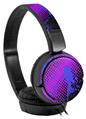 Decal style Skin Wrap for Sony MDR ZX110 Headphones Halftone Splatter Blue Hot Pink (HEADPHONES NOT INCLUDED)