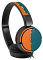 Decal style Skin Wrap for Sony MDR ZX110 Headphones Ripped Colors Orange Seafoam Green (HEADPHONES NOT INCLUDED)