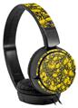 Decal style Skin Wrap for Sony MDR ZX110 Headphones Scattered Skulls Yellow (HEADPHONES NOT INCLUDED)