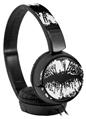 Decal style Skin Wrap for Sony MDR ZX110 Headphones Big Kiss Lips White on Black (HEADPHONES NOT INCLUDED)