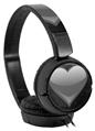 Decal style Skin Wrap for Sony MDR ZX110 Headphones Glass Heart Grunge Gray (HEADPHONES NOT INCLUDED)