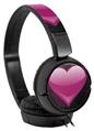 Decal style Skin Wrap for Sony MDR ZX110 Headphones Glass Heart Grunge Hot Pink (HEADPHONES NOT INCLUDED)