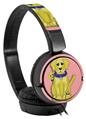 Decal style Skin Wrap for Sony MDR ZX110 Headphones Puppy Dogs on Pink (HEADPHONES NOT INCLUDED)