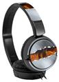 Decal style Skin Wrap for Sony MDR ZX110 Headphones Ripped Metal Fire (HEADPHONES NOT INCLUDED)
