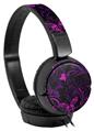 Decal style Skin Wrap for Sony MDR ZX110 Headphones Twisted Garden Purple and Hot Pink (HEADPHONES NOT INCLUDED)
