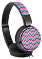 Decal style Skin Wrap for Sony MDR ZX110 Headphones Zig Zag Teal Pink Purple (HEADPHONES NOT INCLUDED)