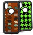 2x Decal style Skin Wrap Set compatible with Otterbox Defender iPhone X and Xs Case - Leafy (CASE NOT INCLUDED)