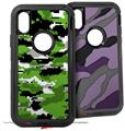 2x Decal style Skin Wrap Set compatible with Otterbox Defender iPhone X and Xs Case - WraptorCamo Digital Camo Green (CASE NOT INCLUDED)