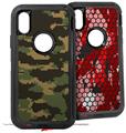 2x Decal style Skin Wrap Set compatible with Otterbox Defender iPhone X and Xs Case - WraptorCamo Digital Camo Timber (CASE NOT INCLUDED)