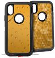 2x Decal style Skin Wrap Set compatible with Otterbox Defender iPhone X and Xs Case - Raining Orange (CASE NOT INCLUDED)