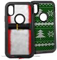 2x Decal style Skin Wrap Set compatible with Otterbox Defender iPhone X and Xs Case - Santa Suit (CASE NOT INCLUDED)
