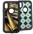 2x Decal style Skin Wrap Set compatible with Otterbox Defender iPhone X and Xs Case - Bullets (CASE NOT INCLUDED)