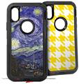 2x Decal style Skin Wrap Set compatible with Otterbox Defender iPhone X and Xs Case - Vincent Van Gogh Starry Night (CASE NOT INCLUDED)