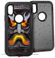 2x Decal style Skin Wrap Set compatible with Otterbox Defender iPhone X and Xs Case - Tiki God 01 (CASE NOT INCLUDED)