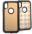 2x Decal style Skin Wrap Set compatible with Otterbox Defender iPhone X and Xs Case - Solids Collection Peach (CASE NOT INCLUDED)
