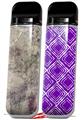 Skin Decal Wrap 2 Pack for Smok Novo v1 Pastel Abstract Gray and Purple VAPE NOT INCLUDED