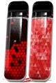 Skin Decal Wrap 2 Pack for Smok Novo v1 HEX Red VAPE NOT INCLUDED