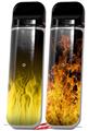 Skin Decal Wrap 2 Pack for Smok Novo v1 Fire Yellow VAPE NOT INCLUDED