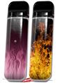 Skin Decal Wrap 2 Pack for Smok Novo v1 Fire Pink VAPE NOT INCLUDED